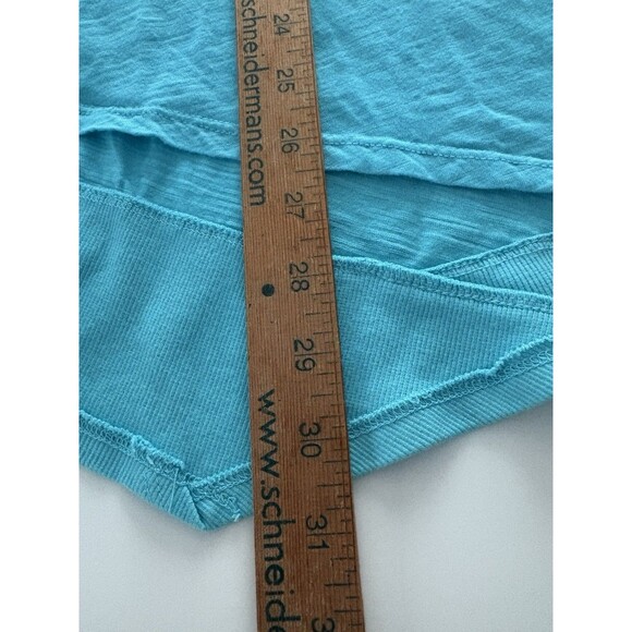 Fresh Produce Tunic Womens XS Turq Blue Oversize Asymmetrical Coastal Lagenlook - Picture 7 of 14